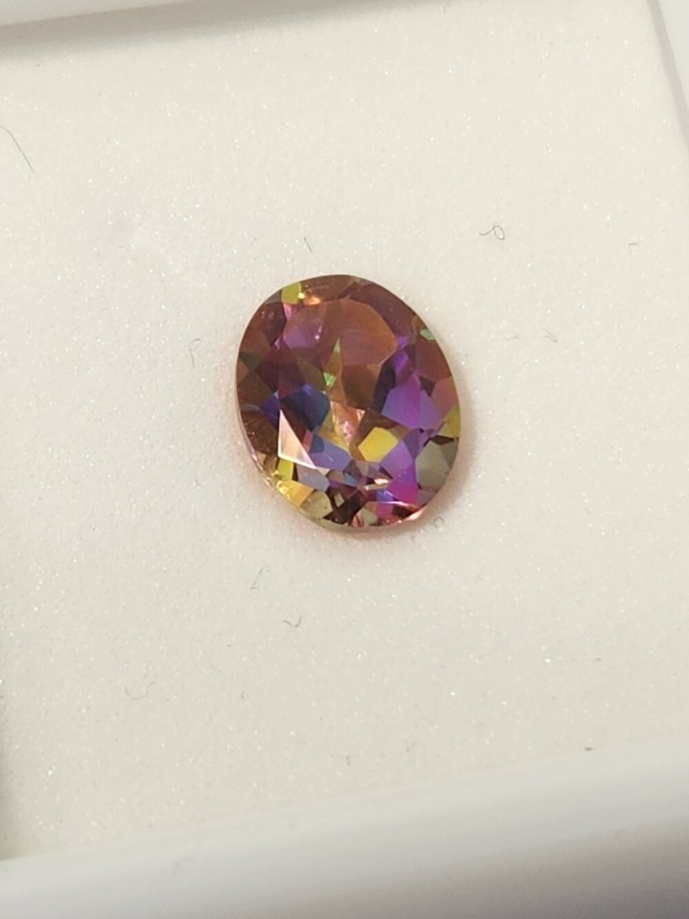 Natural Oval Tourmaline Loose Gemstone 2.35 CT Approx Pink Purple Golden Faceted